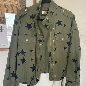 NWT Green Starry Cargo Jacket